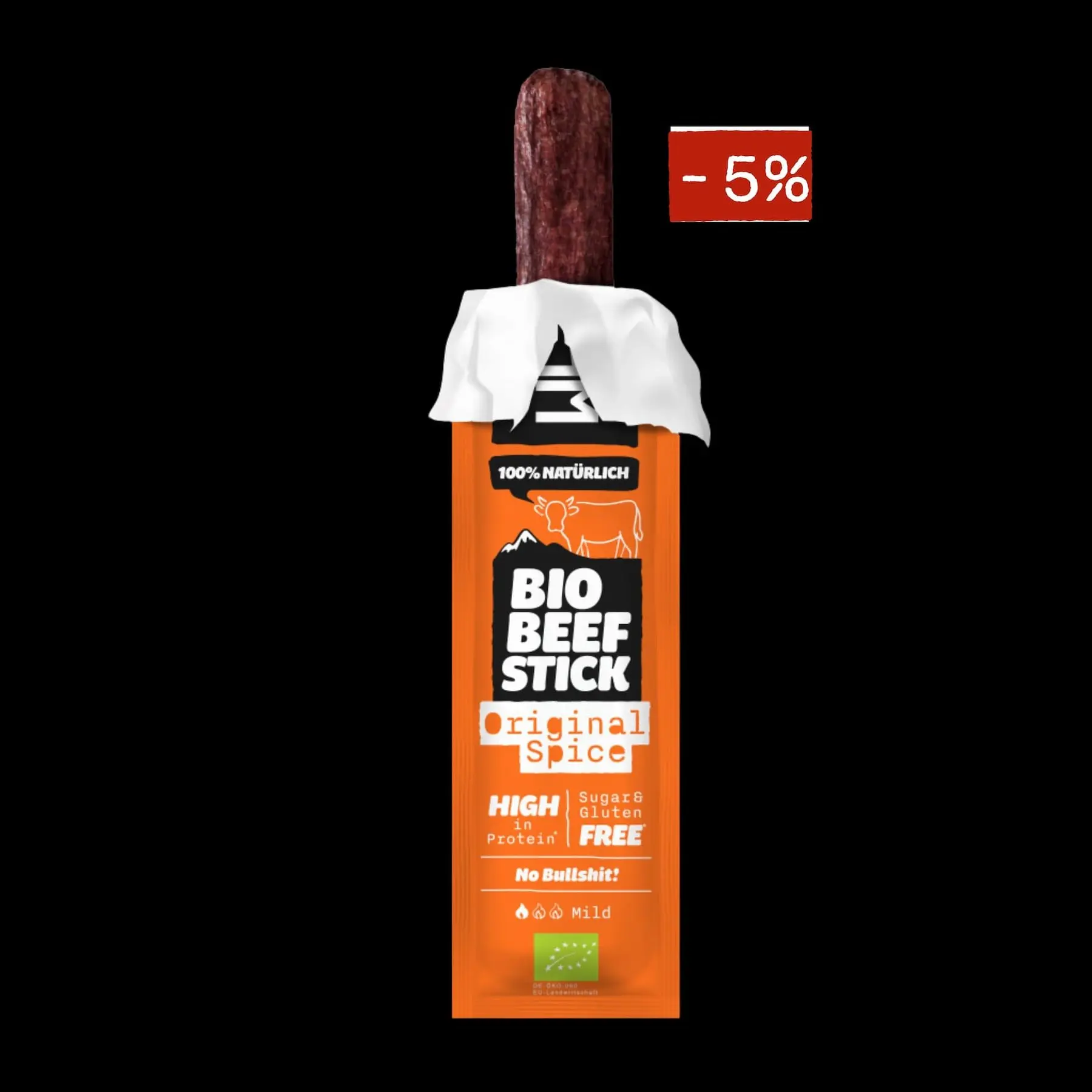 Whacky Original Spice Bio Beef Stick packshot used as a Brand Atlas product reference