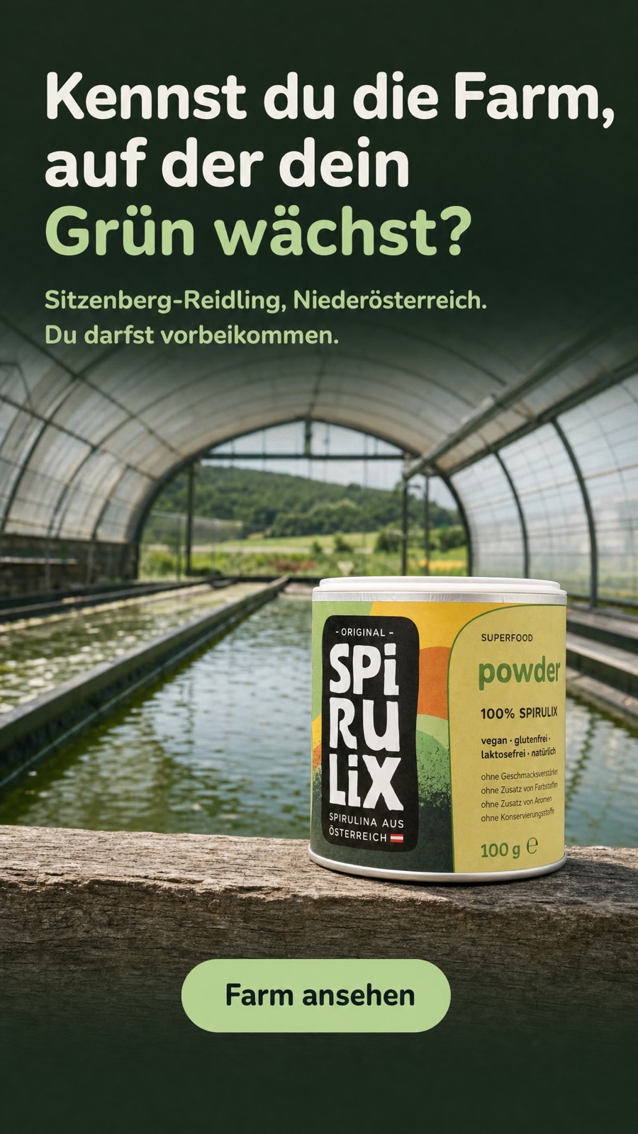 Story — origin inside the polytunnel