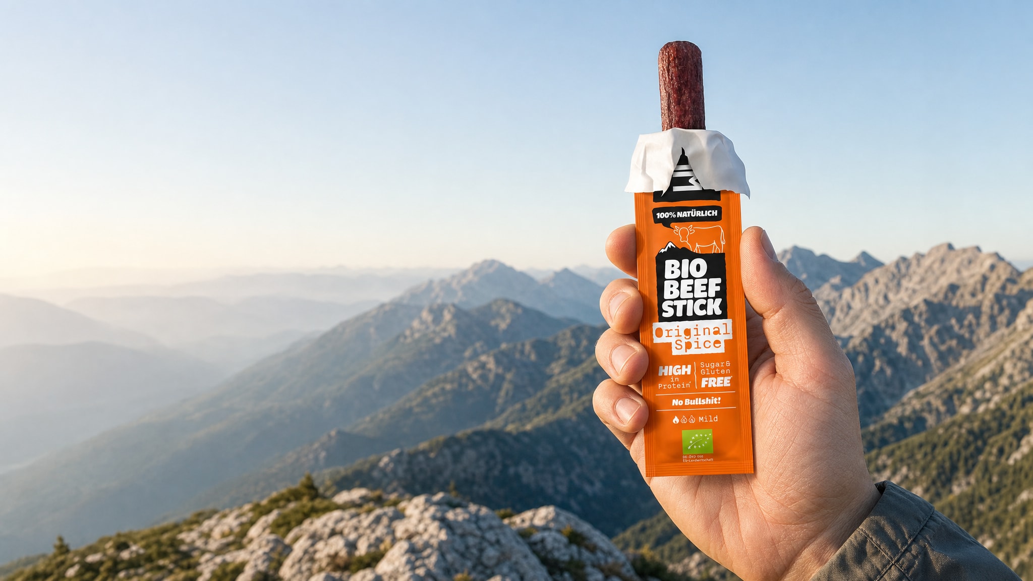 Campaign hero — outdoor product with copy space